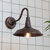 economico applique da esterno-lampada da parete personalità americana nostalgia retrò applique da parete per esterni corridoio corridoio balcone lampada da parete impermeabile patio in ferro battuto 110-240v