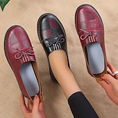 economico Ballerine da donna-Mocassini casual slip-on da donna con suola morbida – scarpe basse leggere in pelle PU con dettagli in pizzo per camminare, viaggiare e indossare tutti i giorni