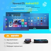 preiswerte TV-Boxen-T95 Smart-TV-Box Android 10 unterstützt 6K 30fps YouTube Google Play Google Sprachassistent Lemfo 2.4g &amp; 5G WLAN Bluetooth 6K 16G 32GB 64GB 4K Quad Core Set-Top-Box Mediaplayer