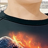 billiga Pojkens 3D-djur-Pojkar 3D Dinosaurie Raglan ärmskjorta Långärmad 3D-tryck Höst Vinter Sport Mode Streetwear Barn 3-12 år Rund hals Utomhus Ledigt Dagligen Normal