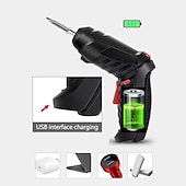 cheap Screw &amp; Nut Drivers-15PCS/Set Foldable Electric Screwdriver Repairing Tools Screw Tightening USB Charging With LED Lighting For Maintenance Installation