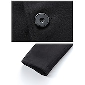 levne Pánský trenčkot-Pánské Zimní kabát Kabát Dlouhý trenčkot Venkovní Denní nošení Podzim zima 95 % polyester 5 % spandex Svrchní oděvy Oblečení Módní Šik ven Bez vzoru Klopa Dvouřadé