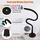 voordelige badkamer organisator-magnetische voorlader deursteun - houd uw wasmachinedeur open en stabiel met flexibele steun - past op de meeste wasmachines en camperwasdeuren - 2,6 inch / 66 mm magnetische basis