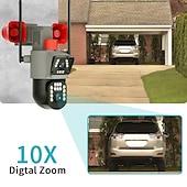 voordelige IP-netwerkcamera&#039;s voor buiten-evkvo 5mp dual lens draadloze beveiligingscamera&#039;s 10x digitale zoom kleur nachtzicht 2-weg audio ptz afstandsbediening auto tracking vooraf ingestelde punten &amp; cruisefuncties voor huisbeveiliging