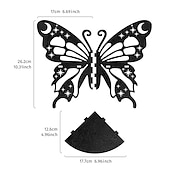  Elegant Wooden Butterfly Single Tier Wall Shelf for Home Decor and Storage