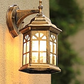 cheap Outdoor Wall Lights-LED Wall Sconce Lighting Fixture Antique Wall Sconce Lantern External Waterproof IP65 Rustproof Aluminum Glass Lantern Wall Lamp Lantern Courtyard Garden Balcony Villa Decorative Lights 110-240V