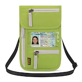 お買い得  カードホルダーとケース-rfid ブロッキングパスポートホルダー旅行財布カードバッグ shileding ネックポーチセキュリティ保護調整されたストラップファラデーバッグ