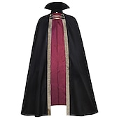ieftine Cloae și pelerine-Retro / vintage Medieval Pelerină Manta Vampiri Mată Costume de fancy Bărbați Fantezie Regal Halloween Carnaval Mascaradă Carnaval Performanță Halloween Adulți Manta Pălărie Vară Toamnă