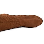 olcso Női csizmák-Női Csizmák Fordított bőr cipő Slouchy Boots Extra méret Szabadtéri Napi Tömör szín Térd fölé érő csizmák Középborjú csizma Tél Cipzár Lapos Kerek orrú Alkalmi Kényelmes minimalizmus Fordított bőr