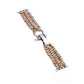 baratos Pulseiras de Apple Watch-1 pacote Corda trançada artesanal Compatível com Pulseira Apple Watch 38mm 40mm 41mm 42mm 44mm 45mm 49mm Entrançado Elástico Ajustável Tecido pulseira de substituição para iwatch Ultra 2 Series 9 8 7