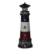 baratos Refletores Externos-Farol vintage para jardim ao ar livre, à prova d'água, resina solar, decoração, pátio, luz de paisagem, projeção de luz, ponto de luz