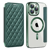 preiswerte Handyhülle für iPhone-Handyhülle für iPhone 16e Apple AirTag iPhone 16 iPhone 15 Pro Max Plus 14 13 12 11 Wallet Case mit Magsafe transparentem Kartensteckplatz Retro TPU PU-Leder