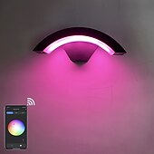 Χαμηλού Κόστους εξωτερικά φώτα τοίχου-led φωτιστικό τοίχου εσωτερικού/εξωτερικού χώρου rgb φωτιστικό τοίχου 3000k εσωτερικό φωτιστικό τοίχου tuya app alexa control αδιάβροχο ip65 φωτιστικό τοίχου εξωτερικού χώρου 85-265v