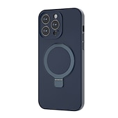 halpa iPhone-kotelot-puhelin Etui Käyttötarkoitus iPhone 13 12 Pro Max Takakuori Magsafen kanssa Tukee langatonta latausta Tukijalka Iskunkestävä Yhtenäinen väri silikageeli Silikoni
