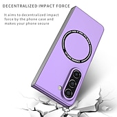 cheap Samsung Cases-Phone Case For Samsung Galaxy Z Fold 7 Z Fold 6 Z Fold 5 Z Fold 4 Z Fold 3 Back Cover With Magsafe Support Wireless Charging Shockproof PC