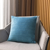 levne Trendy polštáře-dekorativní přehozové polštáře pruhované manšestrové povlaky na polštáře jednobarevné polštáře pohovka polštář opěrka hlavy opěrka polštář 1ks