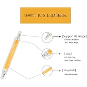 رخيصةأون أضواء LED ثنائي الدبوس-عالية الطاقة cob r7s أنبوب زجاجي ليد 78 مللي متر 118 مللي متر 189 مللي متر cob أضواء لمبة ac110v 220 فولت المنزل استبدال مصباح هالوجين