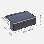tanie Kinkiety zewnętrzne-Słoneczna lampa ścienna rgb/ciepłe oświetlenie zewnętrzna wodoodporna lampa słoneczna o wysokiej jasności kinkiet ogród podwórko ogrodzenie balkonowe garaż ganek dekoracja ścienna 1/2/4 szt