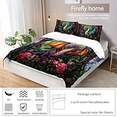voordelige Dekbedovertreksets-2pcs/3pcs retro retro abstract vuurdraakpatroon bedset dekbedovertrek lichtgewicht en zacht geschikt voor volwassenen en kinderen groot bed klein bedset