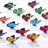 cheap Party Favor-200 Pcs 6cm Simulation Butterfly Scene Layout Props Butterfly Accessories Wall Stickers Home Decoration Crafts for Christmas Gifts