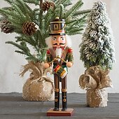 olcso Gyűjthető figurák-karácsonyi diótörő figurák díszek (30cm/11.81in), szobadekoráció, jelenetdekor, asztali dekoráció, karácsonyi kellékek, karácsonyi díszek