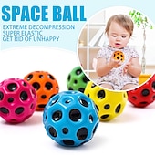 billige Originale leker-3 stk astro hoppeballer, romtema gummi hoppende baller for barn space ball super høy sprett space ball pop sprett ball som brukes av idrettsutøvere som en sports treningsball en flott sanseball