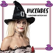 levne Příslušenství-Klobouk čaroděje špičatý a nahromaděný čarodějnický klobouk pro dospělé punkový gotický převlek na Halloween snadné kostýmy na Walpurgis Night