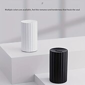 billiga luftfuktare-1 st flame air diffusor luftfuktare 100ml bärbar och ljudlös aromdiffusor för kontor eller yoga eterisk oljediffusor med automatiskt avstängningsskydd utan vatten varmt ljus/sju-färgsljusomkopplare