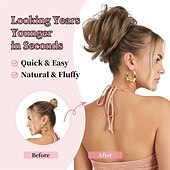 abordables Chignons-chignons Chignon A Clipser Cheveux Synthétiques Pièce de cheveux Extension des cheveux Bouclé Soirée Usage quotidien Soirée &amp; Evénement A1 A2 A3