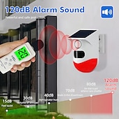 お買い得  屋外IPネットワークカメラ-tuya スマート wifi 赤外線モーション検出器ソーラー屋外 pir ワイヤレスストロボサイレン検出器サウンドアラーム防水リモコン