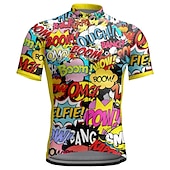 billiga Tröjor för män-Herr Cykeltröja Kortärmad Cykel Överdelar med 3 bakfickor Bergscykling Vägcykling Andningsfunktion Snabb tork Fuktabsorberande Reflexremsa Gul Röd Blå Grafisk Polyester sporter Kläder