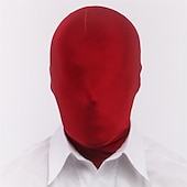 economico oggetti di scena per cabine fotografiche-Maschera a pieno facciale da 2 pezzi bw maschera di seconda pellecappuccio in spandex di Halloween per tessuto unisex