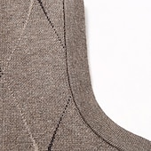 preiswerte Herren Strickjacke-Herren Pullover Pullunder Wollpullover Kaschmir Strickjacke Gerippt Stricken Standard Tasche Strick Raute V Ausschnitt Warm-Ups Moderne zeitgenössische Freizeitskleidung Ausgehen Bekleidung Winter