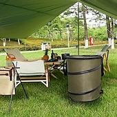 abordables Vêtements de plein air-Sac de jardinage pliable de 30 gallons, poubelle de camping, poubelle escamotable/poubelle de recyclage, poubelle de voiture, sac poubelle réutilisable pour l&#039;extérieur, jardin, cour, poubelle de recyclage pliable pour camping