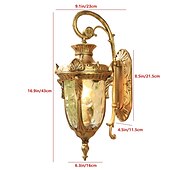 preiswerte Außenwandleuchten-LED-Wandleuchte, Beleuchtungskörper, E27, antike Wandleuchte, Laterne, außen, wasserdicht, rostfrei, Aluminium, Glas, Laterne, Wandleuchte, Laterne, Innenhof, Garten, Balkon, Villa, dekorative