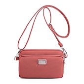 billiga Crossbodyväskor-Dam Crossbody-väska Axelväska Hoboväska Nylon Utomhus Dagligen Helgdag Dragkedja Stor kapacitet Vattentät Lättvikt Ensfärgat Ljus och elegant lila Svart Marinblå