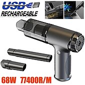 cheap Vacuum Cleaners-USB Rechargeable Wireless Car Vacuum Cleaner Household Vacuum Cleaner 68W Handheld Auto Vacuum Cleaner