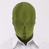 economico oggetti di scena per cabine fotografiche-Maschera a pieno facciale da 2 pezzi bw maschera di seconda pellecappuccio in spandex di Halloween per tessuto unisex