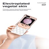 cheap Samsung Cases-Phone Case For Samsung Galaxy Z Flip 7 Z Flip 6 Z Flip 5 Z Flip 4 Z Flip 3 Back Cover Shockproof Crystal Diamond TPU PU Leather