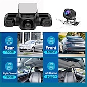 preiswerte Autofestplattenrekorder-4 Kanäle 1080p1080p1080p1080p WiFi GPS Auto DVR Doppelobjektiv 8 Infrarotlicht Nachtsicht 4 Objektiv 170 Grad Dashcam Autokamera