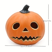 olcso Halloween szabadtéren-halloween dekorációk világító sütőtök dísz, jack o lámpás parti kellék halloween őszi kültéri kertben, halloween dekoráció 1db