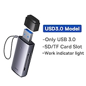 お買い得  パソコン＆オフィス-Baseus カードリーダー USB C &amp; usb3.0 に sd micro sd tf メモリカードデバイス 104mb/s 2tb スマートカードリーダーラップトップアクセサリー用