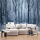 זול טפט-טפטים מגניבים טבע טפט קיר ציור קיר שחור ולבן קילוף ודבק נשלף pvc/ויניל חומר הדבקה עצמית/דבק חובה ציור קיר עיצוב קיר לחדר שינה בסלון