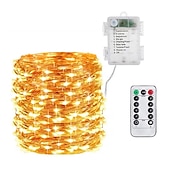 お買い得  電池式-2メートル 5メートル 10メートル ストリングライト 20/50/100/120 LED 2835 SMD 温白色 ホワイト マルチカラー 銅線ライト ハロウィーン クリエイティブ パーティー 3 V