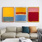 economico Quadri astratti-1 pezzo segni rothko tela arte della parete dipinta a mano opera d&#039;arte pittura immagine per ufficio camera da letto casa decorazione moderna tela arrotolata (senza cornice)