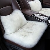 levne Potahy na autosedačky-Polštáře na sedadlo automobilu s kožichem podložka z umělé vlny dlouhý plyš univerzální teplý polštář na sedadlo žen v zimě