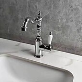 abordables Classiques-Robinet lavabo - Classique Plaqué Set de centre Mitigeur un trouBath Taps