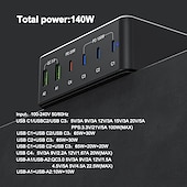 رخيصةأون محاور USB-أوسب 3.0 نوع C المحاور 6 الموانئ 6 في 1 دعم وظيفة توصيل الطاقة أوسب هاب مع RJ45 12V / 3A DC 5 فولت / 3 أمبير 20 فولت / 5 أمبير توصيل الطاقة من أجل لابتوب تابليت هاتف ذكي
