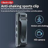 お買い得  屋内IPネットワークカメラ-1080p hd ビデオレコーダーミニ隠しカメラクリップ ir ナイトカムバッククリップボディ dv rdv dvr ビデオ監視ビデオカメラループ録画