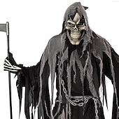 levne Duchové a Sklizňové-Duch Ghostface Cosplay kostým plášť s kapucí Dospělé Pánské cosplay Výkon Párty předvečer Všech svatých Karneval Plesová maškaráda Jednoduchý karnevalový kostým